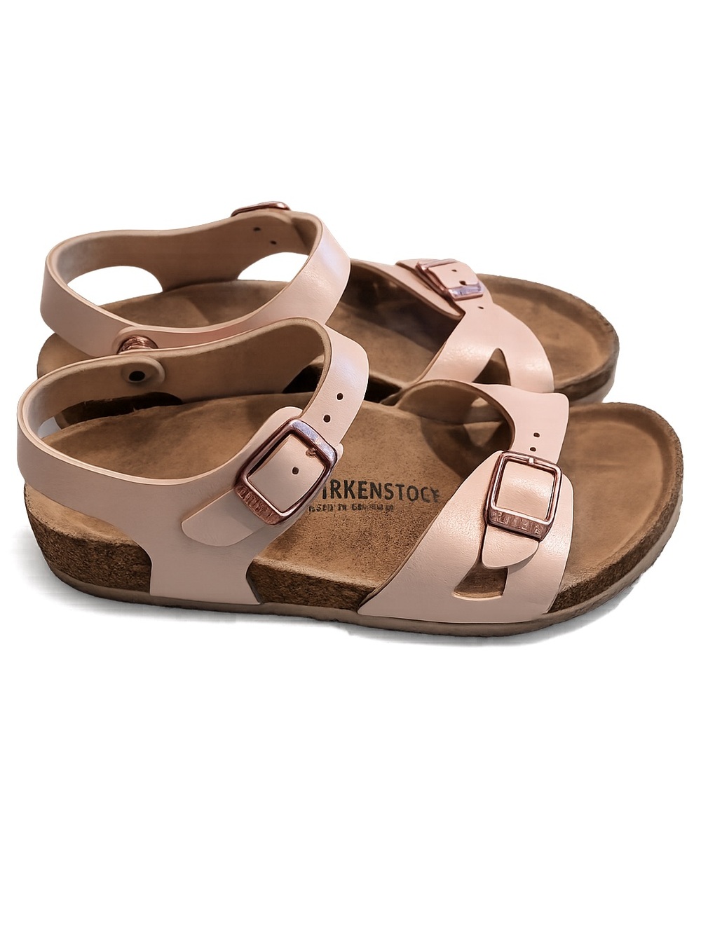 Birkenstock Rio Metallic Pink Sandals Girls Size 29 EU / 11.5 US El